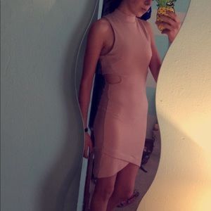 dusty pink dress !!